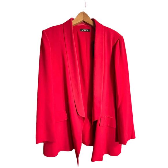 Emanuel Ungaro Red Blazer with Notched Lapels - Picture 13 of 13